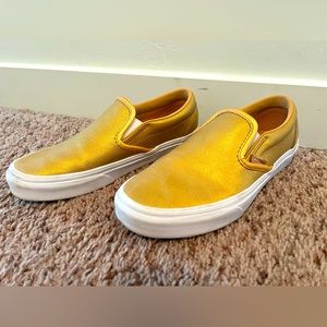Gold Vans - women’s 7, men’s 5.5